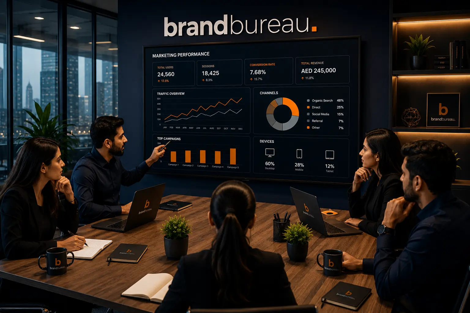 BrandBureau creative team in Abu Dhabi
